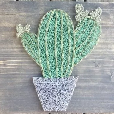 kaktus gjord av trådar